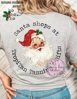 Print to Order DTF Santa Shops at {Your Business} Red