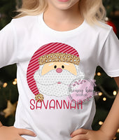 Print to Order DTF Santa Leopard Lighter Complexion