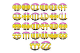 Print to Order DTF Teacher Trio Scallop Monogram