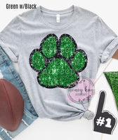 Print to Order DTF Faux Sequin Look Paw Print