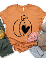Sketch Heart Pumpkin