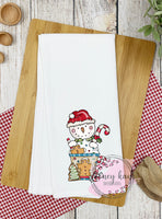 DTF Snowman Coffee Towel Design