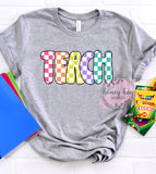 DTF Teach Checkered