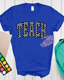 DTF Neon Checkered Teach