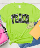 DTF Neon Checkered Teach