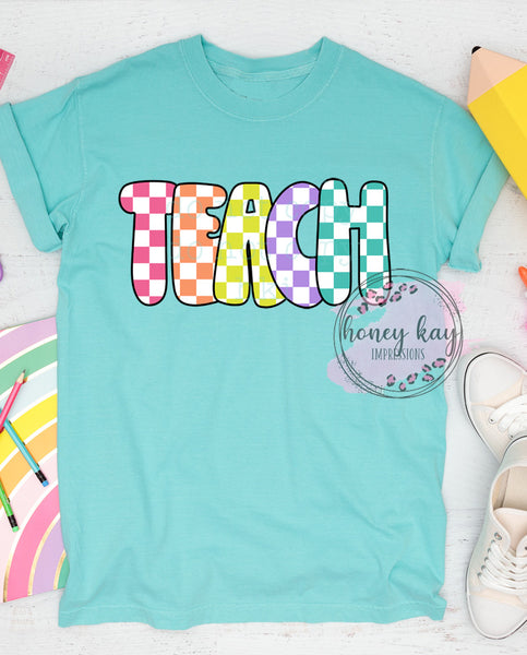 DTF Teach Checkered