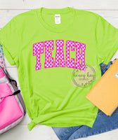 DTF Neon Checkered Teach