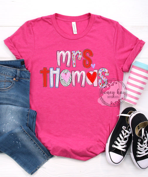 Print to Order DTF Custom ADULT Valentine Name