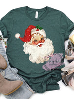 DTF Transfer Vintage Red Santa Claus