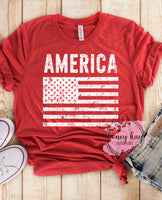 America Flag Distressed