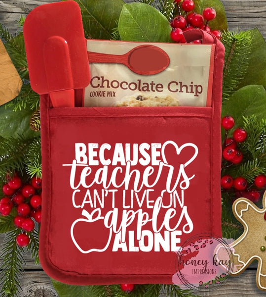 Apples Alone Teacher Pot Holder Design