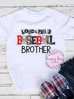 DTF Loud Proud Baseball Brother Youth