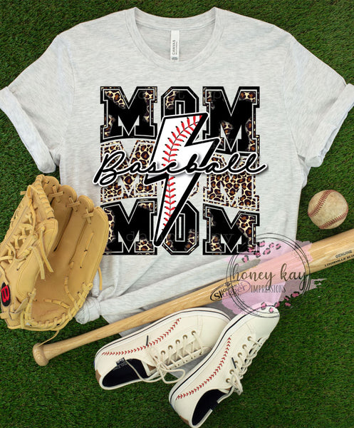 DTF Baseball Mom Lightning