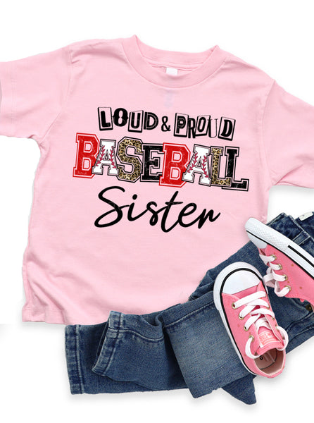 DTF Loud Proud Baseball Sister Youth