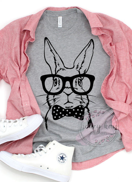 Bunny with Bowtie Glasses