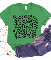 Clover Leopard Sheet Black