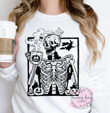 Coffee Drinking Skeleton
