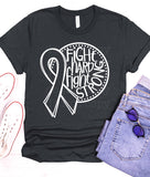 Fight Hard Cancer Ribbon