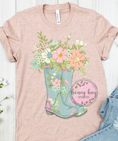 DTF Floral Rain Boots