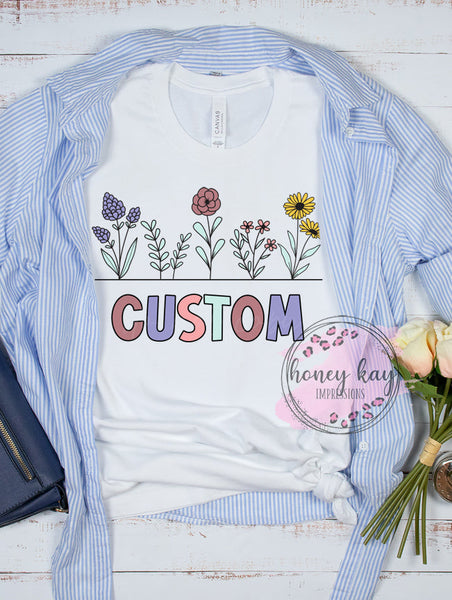 Print to Order DTF Flower Topper Custom