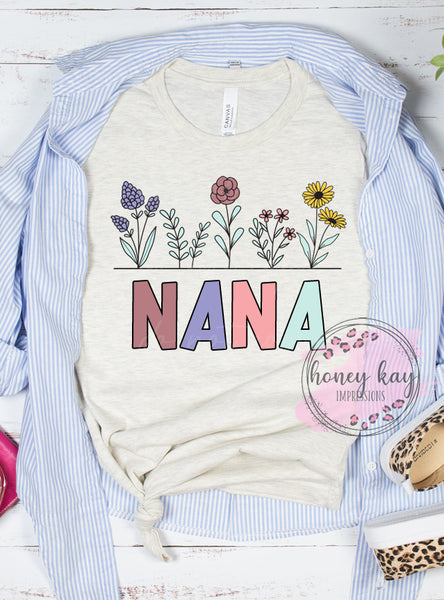 DTF Flower Topper Nana