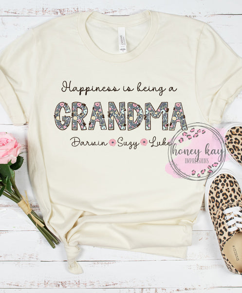 Print to Order DTF Happiness is Being a Grandma