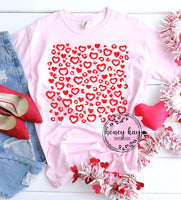 Heart Leopard Print Sheet Red