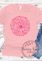 Cancer Hope Ribbon Bright Pink