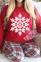 Large Snowflake Screenprint Transfer