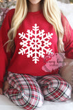 Large Snowflake Screenprint Transfer
