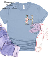 DTF Leopard Floral Initial