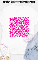 Leopard Sheet Hot Pink