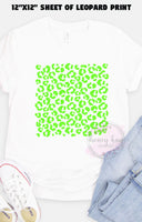 Leopard Sheet Lime Green