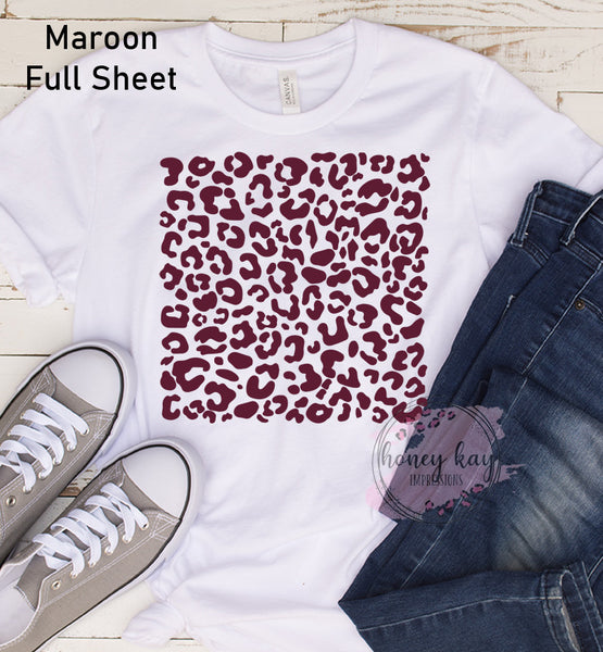 Leopard Sheet Maroon