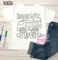 Love Truck Coloring Youth