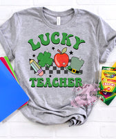 DTF Lucky Teacher Retro