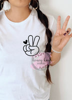 Peace Sign Hand Pocket