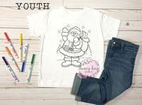 Santa Coloring Shirt Youth