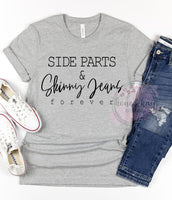 Side Parts Skinny Jeans
