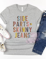 Leopard Side Parts Skinny Jeans **High Heat**