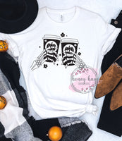 Skeleton Hands Pumpkin Coffee