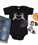 Pocket Size Skeleton Heart Hands