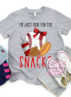DTF Snacks Baseball Bow Youth