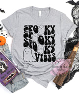 Spooky Vibes Ghosts Retro