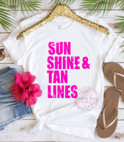 Sunshine Tan Lines Hot Pink
