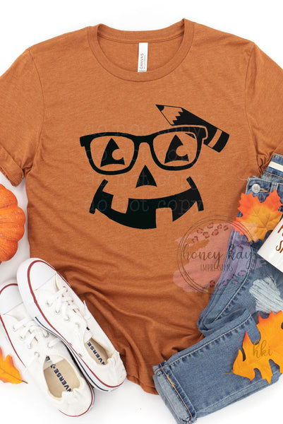 Teacher Secretary Pumpkin Face