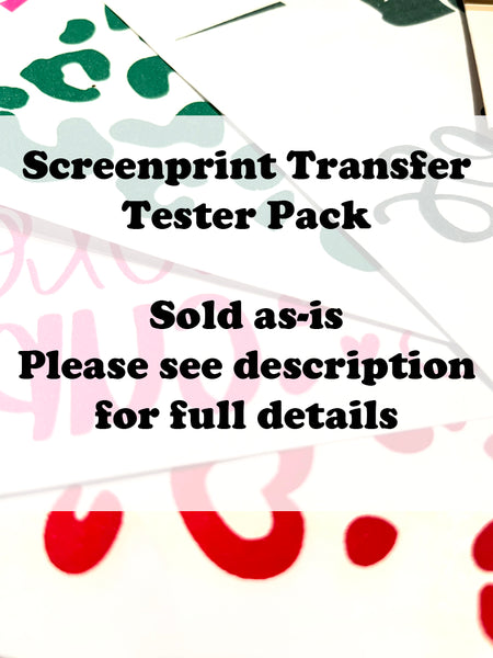 Screenprint Transfer Test Pack