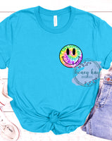 DTF Tie Dye Happy Face Pocket