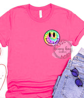 DTF Tie Dye Happy Face Pocket